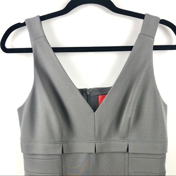 Zac Posen Grey V Neck Panel Dress US 6 - Picture 5 of 9